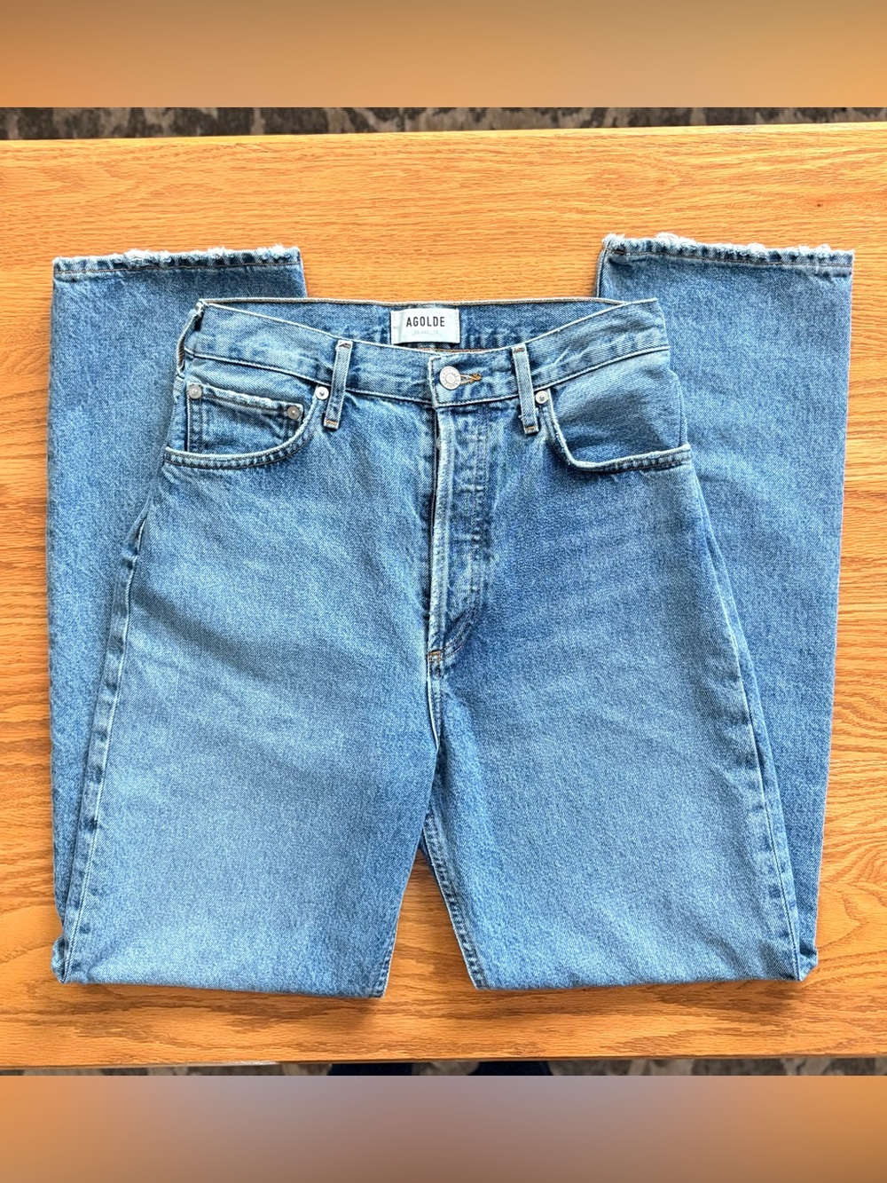 Agolde 90'S PINCH WAIST HIGH RISE STRAIGHT Denim Jeans Size 27” - Picture 4 of 5